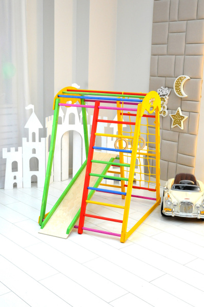 Детский спортивный комплекс деревянный для дома PERFETTO KIDS "Farfalla ...