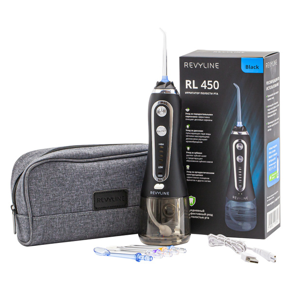 Портативный ирригатор Revyline RL450 Black (Ревилайн RL450 черный ...