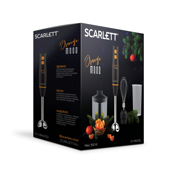 Блендер Scarlett SC-HB42F82, 900 Вт, коллекция Orange Mood купить по ...