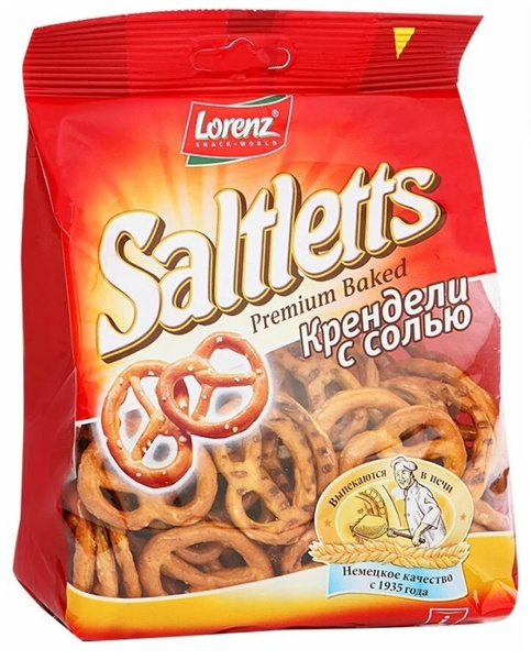 крендели с солью Lorenz Saltletts, классические, 150 г. - купить с ...
