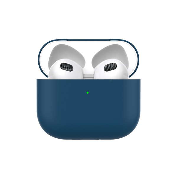 Силиконовый чехол Deppa Ultra Slim для Apple AirPods 3 Синий (арт.47323 ...