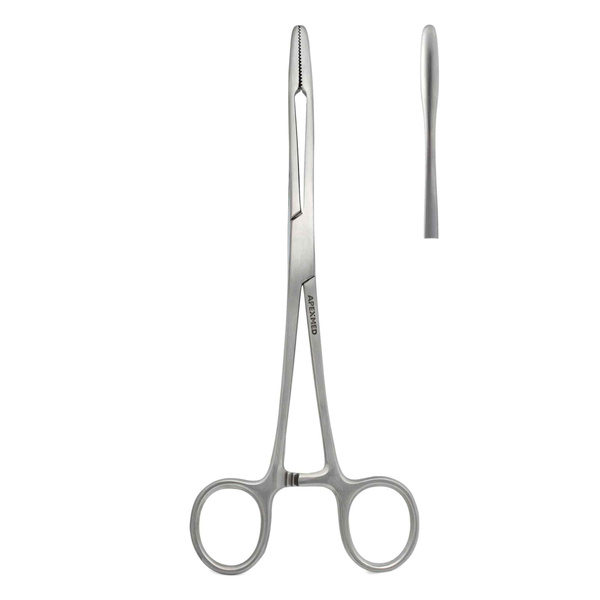 Зажим Apexmed Gross-Maier 250 мм, корнцанг хирургический, прямой, Гросс ...