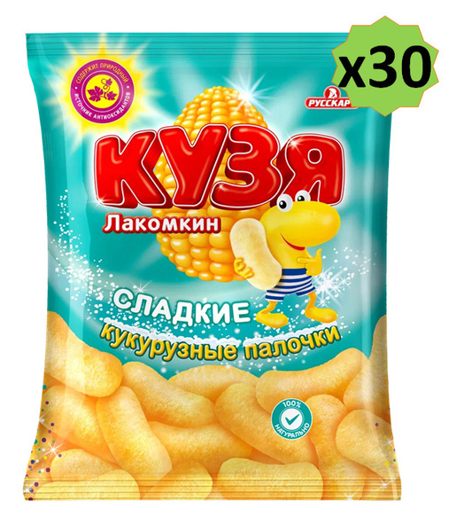 Кукурузные палочки Кузя, 38 г х 30 шт - купить с доставкой по выгодным ...