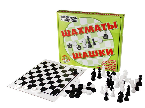 Настольные классические игры "Шашки, шахматы" 2 в 1 Десятое королевство ...