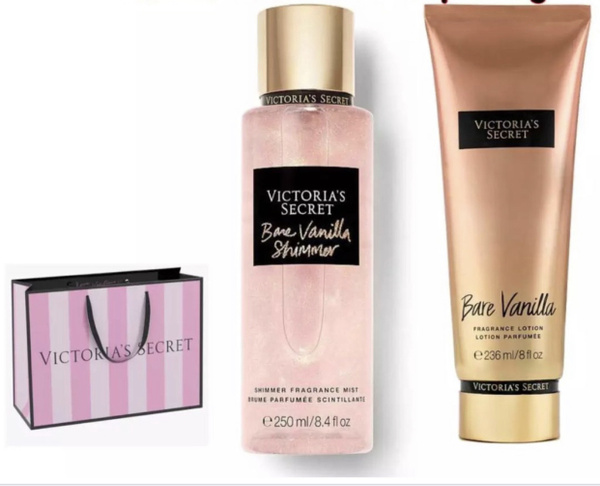 Victoria Secret подарочный набор лосьон + спрей Bare Vanilla с пакетом ...