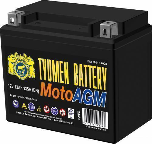 Аккумулятор для мототехники Tyumen Battery Мото аккумулятор AGM 12 А.ч ...