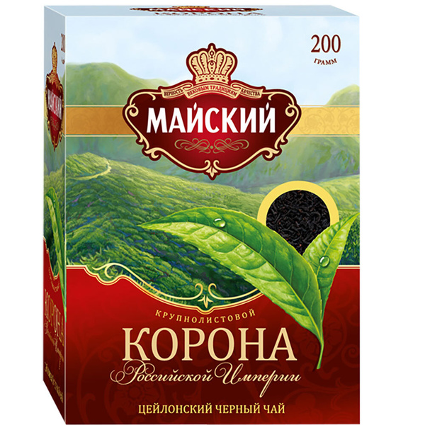 Чай "Майский" Корона Российской Империи черный 200гр. 7шт. - купить с ...