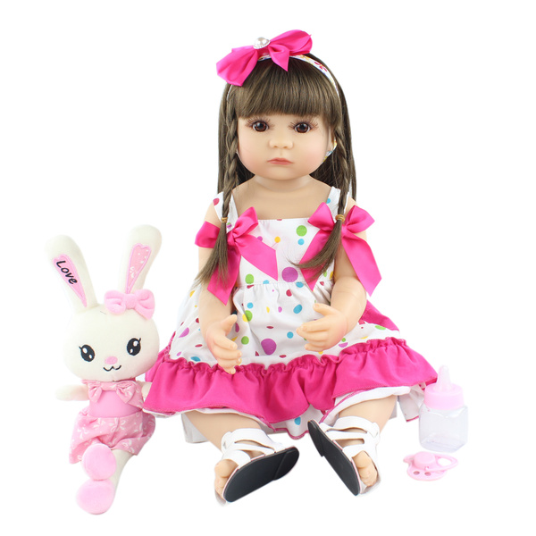 55 см мягкая виниловая кукла Возрождение куклы Рождественский подарок ...