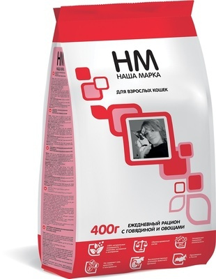 Наша Марка Сухой корм для кошек с Говядиной и овощами, 400 гр/ - купить ...