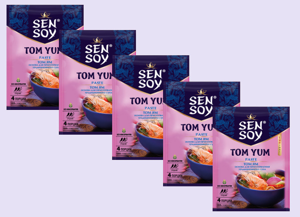 Sen Soy Premium основа для приготовления супа Том Ям (набор из 5 шт ...
