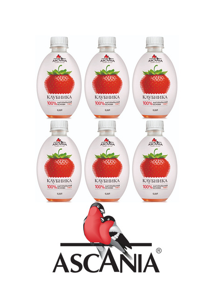 Газированный натуральный лимонад Ascania (Аскания), Клубника ...