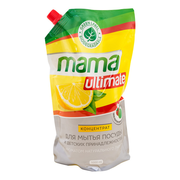 Средство для мытья посуды Mama Ultimate Лимон 1000 мл (концентрат ...