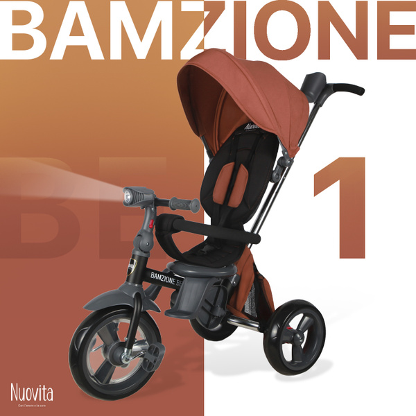 Велосипед-коляска Nuovita Bamzione BE1 трехколесный детский прогулочный ...