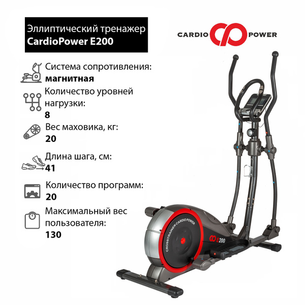 Эллиптический тренажер CardioPower E200 - купить по доступным ценам в ...
