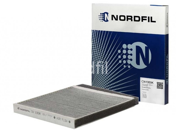 Фильтр салонный NORDFIL угольный Volvo S60 00-, S80 98-, V70 II 99 ...