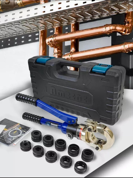 Пресс гидравлический, сантехнический, трубный, 3 комплекта насадок ...