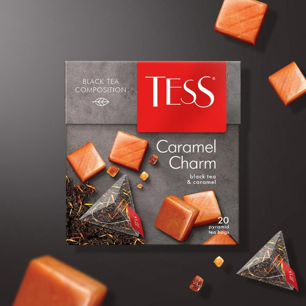 Чай чёрный "Caramel Charm", TESS карамель 20пиромидок, 36гр/5уп ...