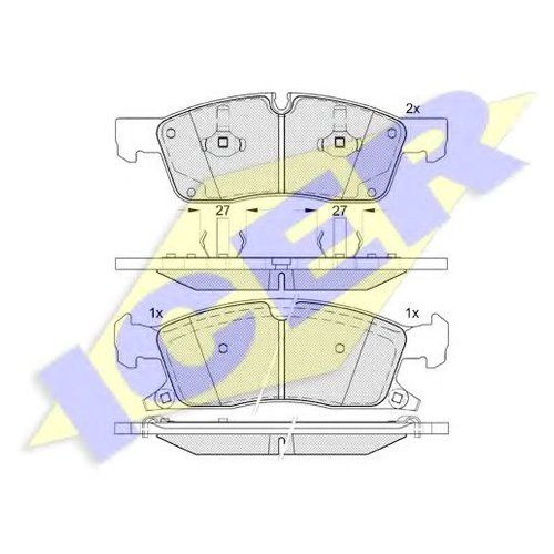 181988 торм колодка перед MERCEDES-BENZ GL-Class II (X166) SUV 2012- / GLS-Class II (X166) SUV 15- /