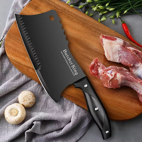 Купить Кованый кухонный нож - топорик Butcher King / Нож для разделки ...