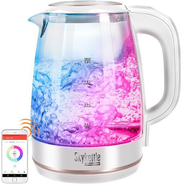 Купить электрический чайник REDMOND SKYKETTLE RK-G203S, Пластик/стекло ...
