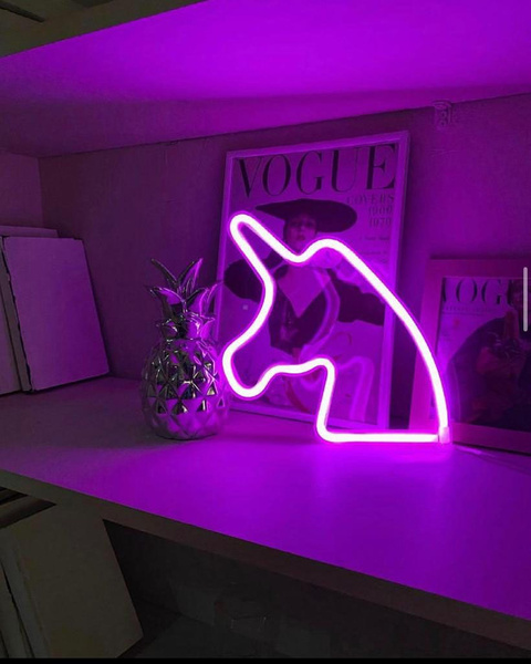 Купить Неоновая лампа Единорог / лампа-ночник LED , 3 AAA по выгодной ...