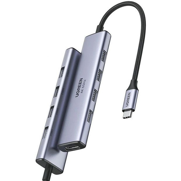 Мульти Хаб Ugreen CM478 (20955) USB-C to HDMI+4xUSB 3.0 A without PD ...
