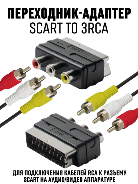 Конвертер активный SCART на HDMI, металл