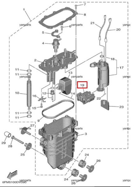 Фильтр Топливный для лодочного мотора Yamaha F20-25,6FM139150000 ...