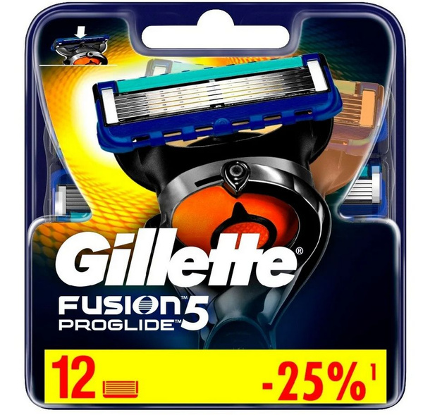 Сменные кассеты Gillette Fusion5 ProGlide, 12 шт. - купить с доставкой ...