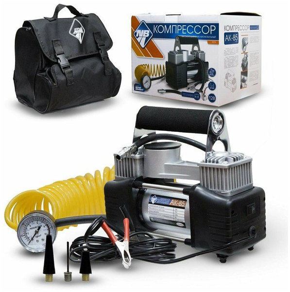 NOVA BRIGHT АК-85 Компрессор двухпоршневой, до 85 л/мин.,140 PSI, 12В ...