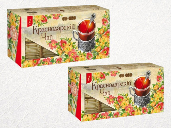 Набор чая "Краснодарская чайная коллекция века" 4 вида х 25 пак.2 шт ...