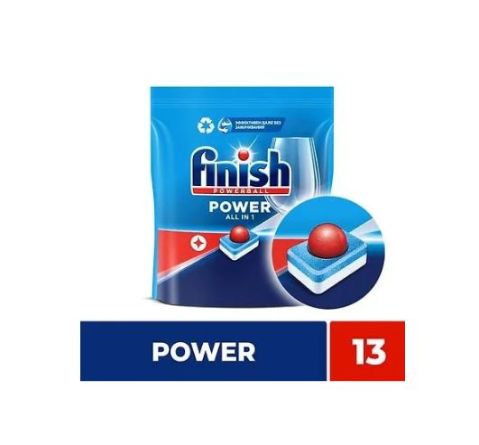 ФИНИШ Finish All in 1 POWER Таблетки для посудомоечной машины, 13шт ...
