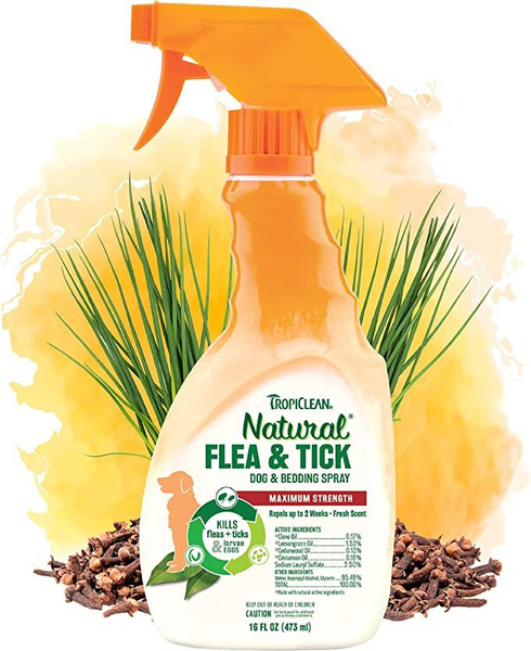 TropiClean Natural Flea and Tick Dog and Bedding Spray, для прямого ...