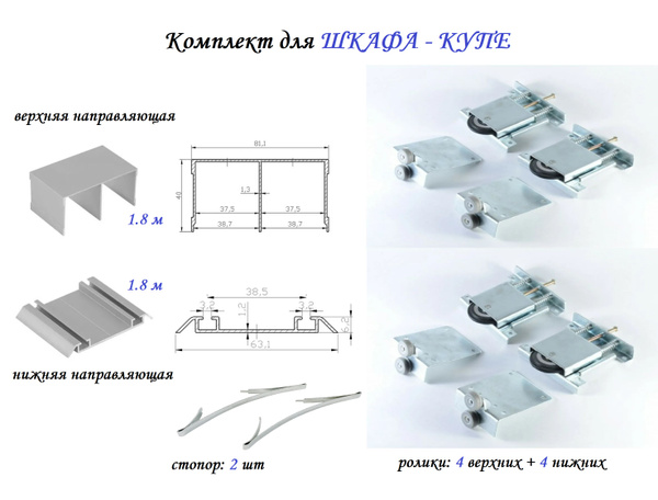 Устройство шкафа купе командор