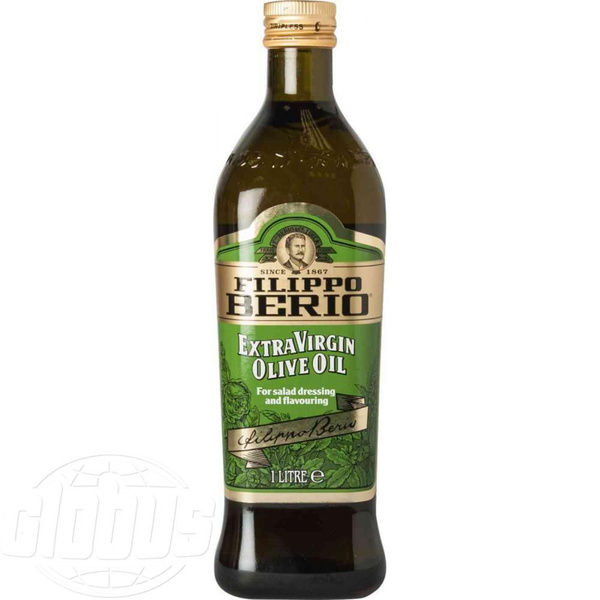 Масло оливковое Filippo Berio Extra Virgin нерафинированное, 1 л ...
