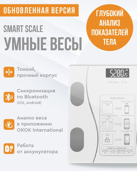 Напольные весы URM scale1994_20231111887, белый купить по низкой цене с ...