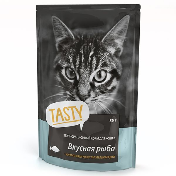 Tasty ( Тэсти) влажный корм для кошек рыба в желе 85 гр х 25 шт купить ...