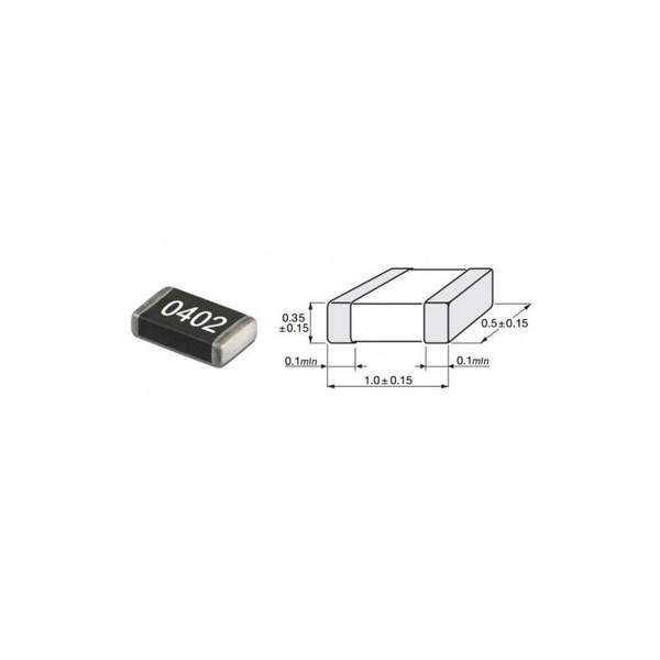 100шт. резистор SMD 0402 100кОм (килоОм), 5%, Viking - купить с ...