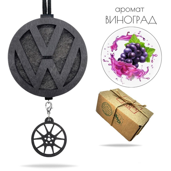 Ароматизатор для автомобиля "Volkswagen"/ Фольксваген цвет черный запах ...