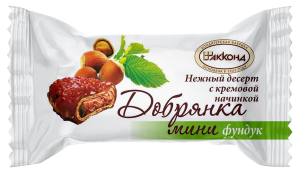 Конфеты АККОНД Добрянка нежный десерт мини фундук, вес 1 кг купить на ...