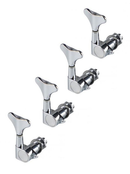 Колки для бас-гитары 4л, хром, Metallor MHB-02-CR-4-in-line - купить с ...