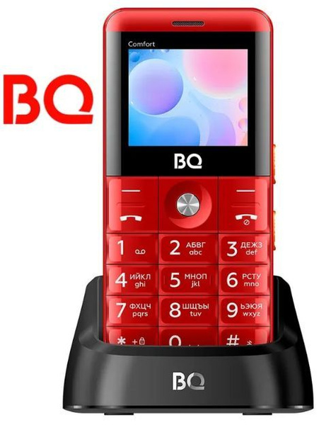 Мобильный телефон BQ 2006 Comfort, красный, черный - купить по выгодной ...