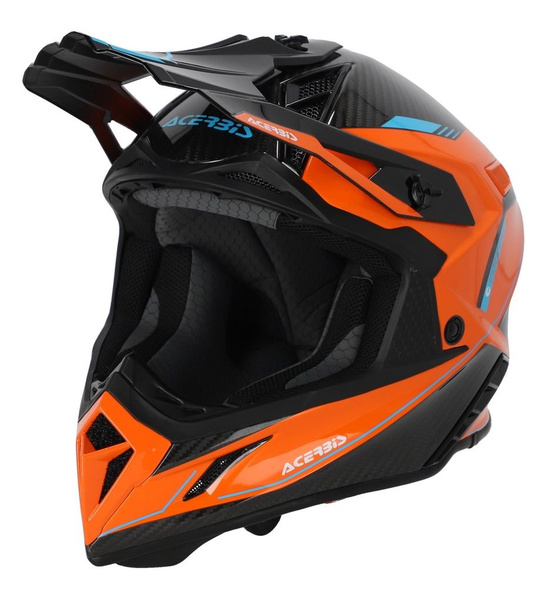 Мотошлем кроссовый взрослый Acerbis STEEL CARBON 22-06 Orange/Black, L ...