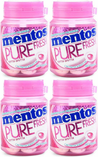 Жевательная резинка Mentos Pure Fresh Тутти фрутти с экстрактом ...