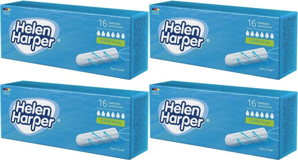 Тампоны Helen Harper Super Plus без аппликатора, комплект: 4 упаковки ...
