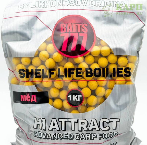 Бойлы тонущие 777 Baits Мёд 14мм 1Kg - купить с доставкой по выгодным ...