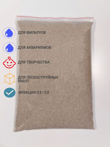 Кварцевый песок, 4 кг купить по доступной цене в интернет-магазине OZON ...