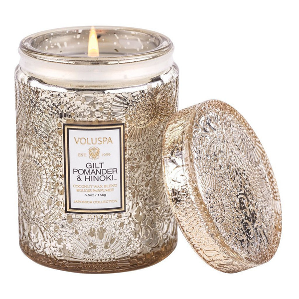 Свеча ароматическая VOLUSPA "Помандер и кипарис Хиноки", 9 см х 7 см, 1 ...