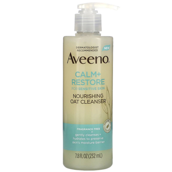 Aveeno, Питательное очищающее средство из овса, без отдушек, молочко ...