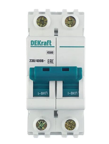 Купить Автоматический выключатель DEKraft АВ ВА-101 2Р 40А C 4,5кА по ...